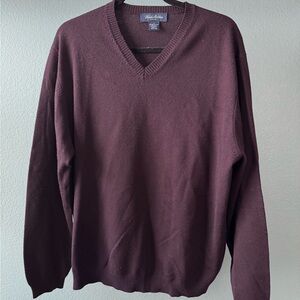 Brooks Brothers merino  V-Neck Sweater - Burgundy XL